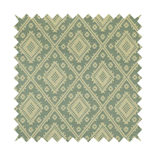 Blue Beige Colour Kilim Pattern Furnishing Fabric JO-1082