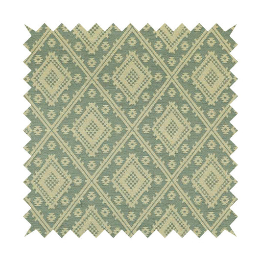 Blue Beige Colour Kilim Pattern Furnishing Fabric JO-1082